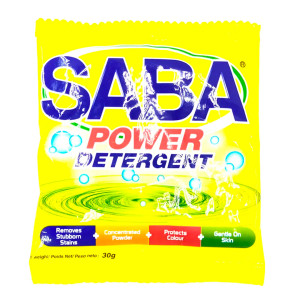 Saba Power Washing Powder Detergent - 30g (150 Pack)