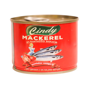 Cindy Mackerel In Tomatoes Sauce - 200g (24 Pack)