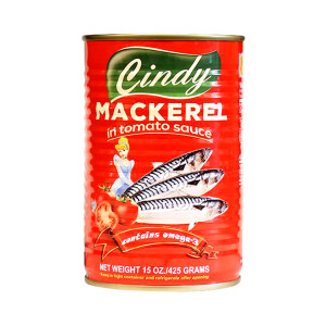 Cindy Mackerel In Tomatoes Sauce - 425g (24 Pack)