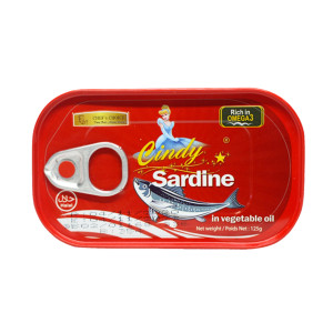 Cindy Sardine in Vegetable oil - 125g (50 Pack)