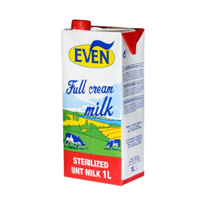 EVEN Milk Full Cream 1L (12 Pack)