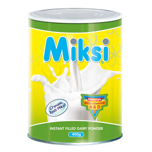 Miksi Plain Powdered Milk Tin - 400g (12 Pack)